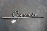 Vintage CRONIN MORTUARY Hearse Metal Emblem 20.5