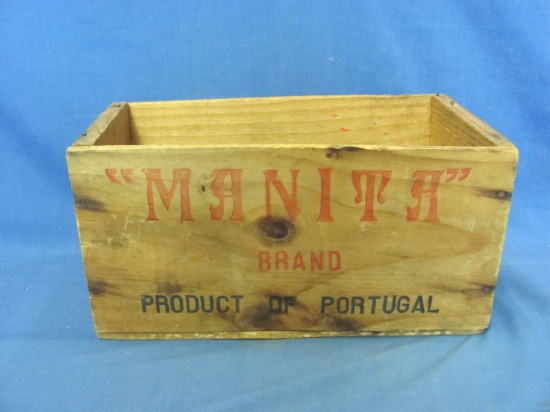 Portugal Manita Wood Box – 5” x 9 1/2” - 4 3/4” T – As Shown