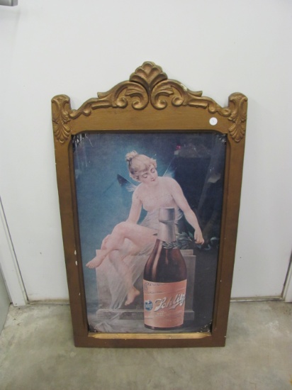 Framed Schiltz Beer Fairy Poster Print – Wood Frame – 19 1/8” x 34 3/8”