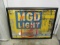 MGD Lite Beer Mirror Picture – Wood Frame – 26 3/8” x 34 1/2” - As Shown – No Shipping