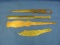Brass & Copper Brass Letter Openers (2) – One Dated 1918 & Two With Advertisement