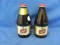 Schlitz Beer Glass Bottle Shakers (2) – 5 3/8” T – Some Paper Damage – As Shown