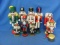 Holiday Wood Nutcrackers (9) – Tallest 9 7/8” - Shortest 4 1/2” - Two With Damage