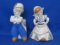 Ceramic Dutch Boy & Girl Planters – About 7” tall – No chips but some crazing – As shown