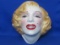 Wall Plaque – Marilyn Monroe Mask by Clay Art – 1988 – 10” long – No chips but glaze is crazed