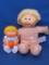 1983 Plastic Cabbage Patch Kid Bank & Blond Blue-Eyed Doll – Bank is 6” tall