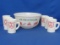 Hazel-Atlas Tom & Jerry Bowl with 6 Mugs made by McKee – Bowl is 8 3/4” in diameter