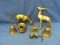 Brass Items – Deer – Bells – Car – Spittoon – Mask – Tallest Piece 8 1/4” - As Shown