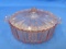 Pink Depression Glass Candy Jar – Fortune by Anchor Hocking – 5 1/2” in diameter