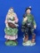 Pair of Ceramic Figurines made in Japan – Fishwife & Fisherman? - Taller is 8 1/2”