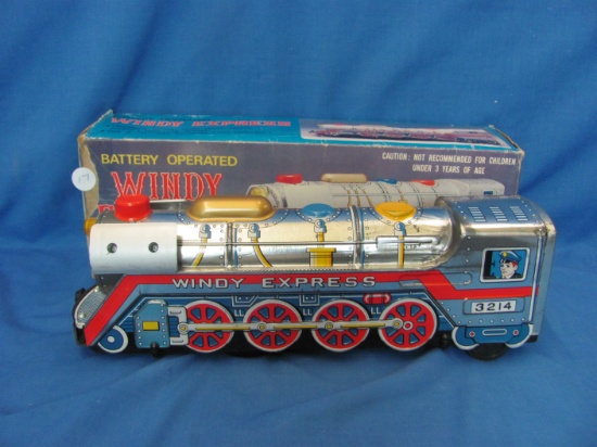 Windy Express Battery Operated Train Engine With Box – 12 1/2” L – Not Tested