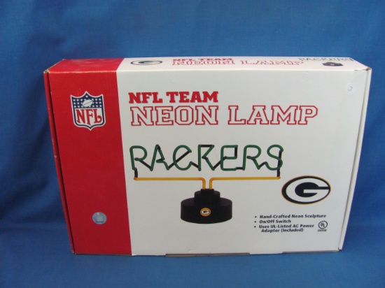 NFL Green Bay Packers Neon Lamp – 8 1/8” T – 15” W – Works – As Shown