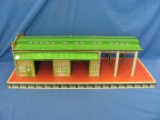 Marx Tin Litho Freight Terminal Train Station Building Playset – 10 3/4” - 28 3/4”