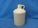 Stoneware Jug With Handle – 7 1/2” T – Small Chip – As Shown