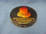 Metal Dime Bank – Merchants Trust & Savings Bank St. Paul MN – 2 1/2” D
