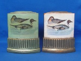 Pair of Vintage Chalkware & Metal Bookends by Borghese – Paper Front w Pintail Ducks