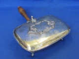 Silverplate Silent Butler by Wallace Silver Co. - Baroque Pattern – Wood Handle – 9 1/2” long – 7” w