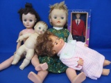 Mixed Lot of Dolls – The Father-To-Be Doll in box – Horsman Doll – Tallest is 24”