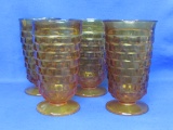 Set of 4 Iced Tea Glasses – Whitehall by Colony/Indiana Glass – 6” tall