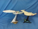 Star Trek 1992 USS Enterprise Star Ship & 1997 Romulan Bird of Prey