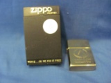 Artic Cat Snowmobile Zippo Lighter With Case – Sparks – Needs Fluid – As Shown