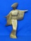 Vintage Cast Iron Geisha Figurine Statue – Gold Gilt – 9 1/2” tall – Some wear