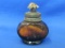 Mini Porter Alcohol Lamp – Amber Brown Glass – Has Wick – 2 1/4” tall