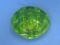 Larger Green Glass Flower Frog – 13 Holes – 4 1/2” in diameter – Good condition