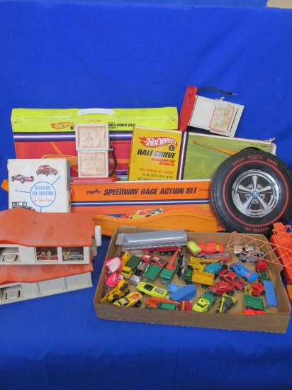 Mixed Box Lot Of Hot Wheels Red Line Era – Trucks & Cars - Accessories – Cases & More -