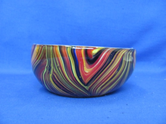 Missoni for Target Art Glass Bowl – Multicolor Exterior – White Interior – 5” in diameter