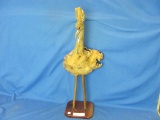 Wood Carved Bird – 24 1/8” T – Made From Mexican Chinino Tree – As Shown