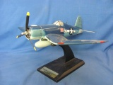 Danbury Mint 1/32 Scale Vought F4U Corsair Fighter Airplane With Stand