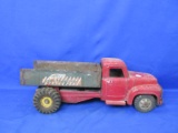 Vintage – Buddy L Red & Green Army Transport Truck 19 ½”L x 6 ½”W x 7” H – Well Loved -