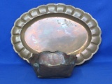 Copper Tray & Interestingly Shaped Bowl – Tray is 15” x 11” - No markings on either