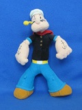 Plush Stuffed Popeye the Sailor Man Toy – 8 1/2” tall – Label cut off, age unknown