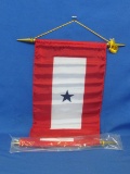 2 New in Package Blue Star Military Service Flags – 8” x 15” - Made of Nylon