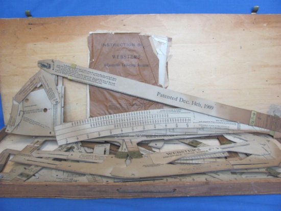 Wood Carrying Case with Webster's Adjustable Tailoring System – Patent Date 1909