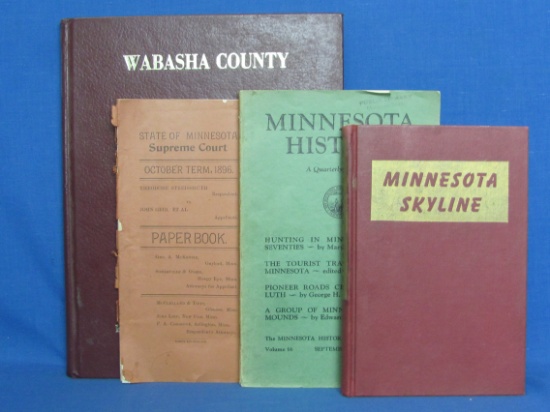 Minnesota Books: 1935 History Magazine 1896 Supreme CT – MN Skyline (Poems) Wabasha County