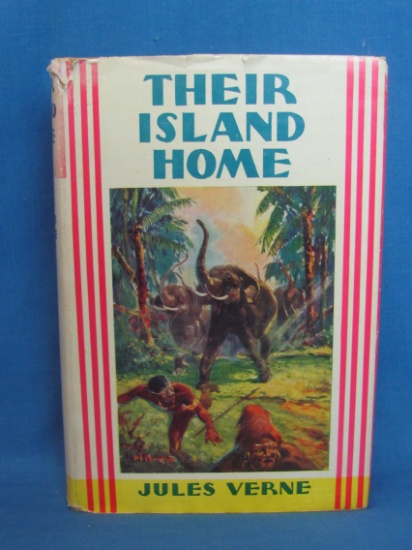 “Their Island Home” by Jules Verne – 1924 Grosset & Dunlap Hardcover w dustjacket