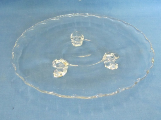 Fostoria Glass Tidbit Tray – 3-Toed – Century Pattern – 8 1/4” in diameter