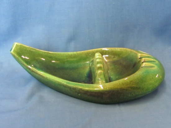 Red Wing Pottery Green Teardrop Ashtray #774 – 8 3/4” L – No Chips/Cracks