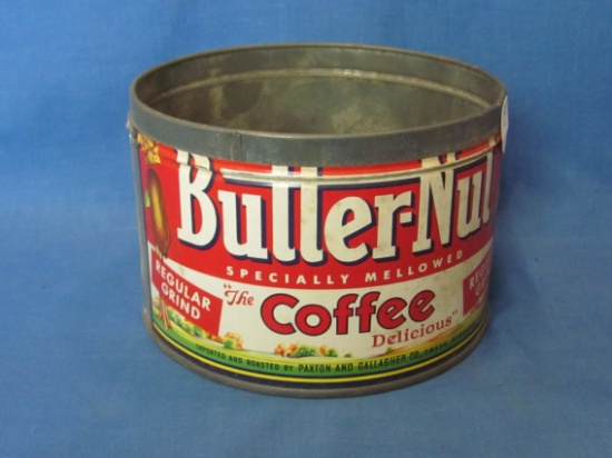 Butternut 1 lb Coffee Tin – 3 3/8” T – 5” D – No Cover – As Shown