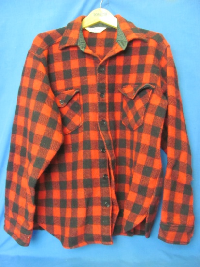 L.L. Bean Red & Black Plaid Wood Jacket – Chest about 44” - 27” long from back of neck