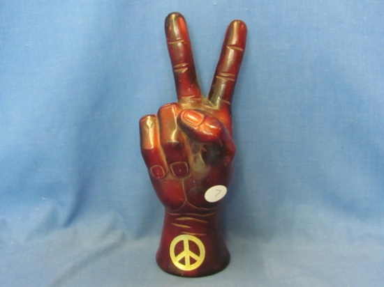 Plastic 2 Finger Peace Sign – 8 5/8” T – As Shown