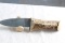 Vintage GERBER Bolt Action Fixed Blade Knife with Stag Handle 7 1/2