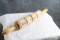 Vintage Cookie Mold Wooden Rolling Pin 15 1/2