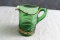 Ca. 1900 Souvenir of Galena Illinois Green Glass Pitcher with Gilding Pattern
