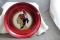 Vintage Leinenkugel's Beer Tray Red with Indian Maiden Center Chippewa Falls WI