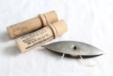 Vintage Sewing Needles in Wooden Holders & Vintage Sewing Shuttle