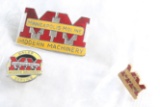 3 Vintage Minneapolis Moline Enamel Pins